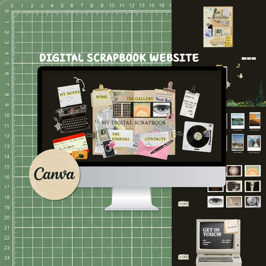 DIGITAL SCRAPBOOK WEBSITE CANVA TEMPLATE
