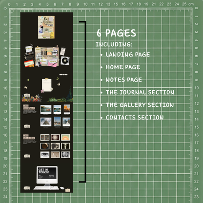 DIGITAL SCRAPBOOK WEBSITE CANVA TEMPLATE
