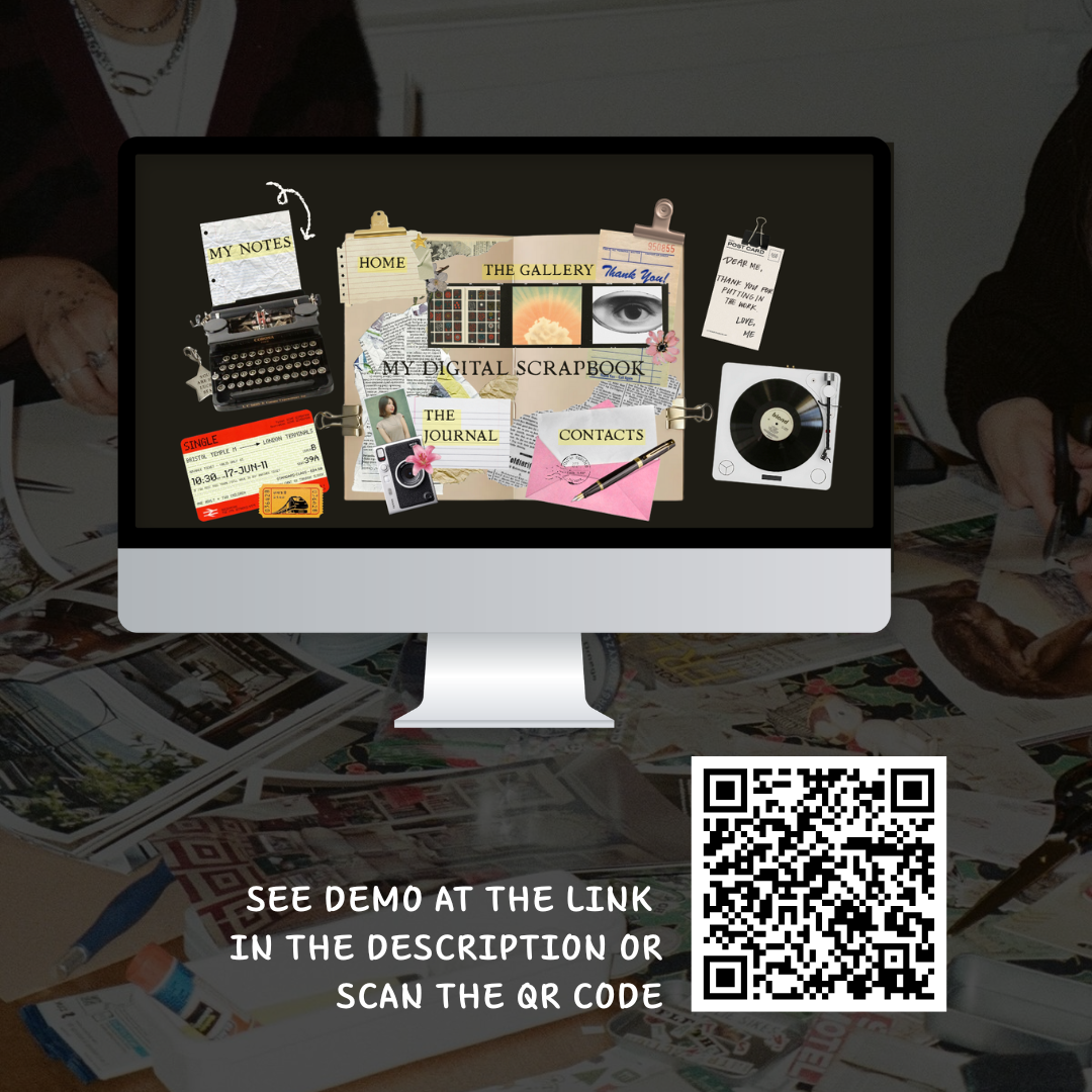 DIGITAL SCRAPBOOK WEBSITE CANVA TEMPLATE